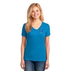 Port & Company® Ladies Core Cotton V-Neck Tee